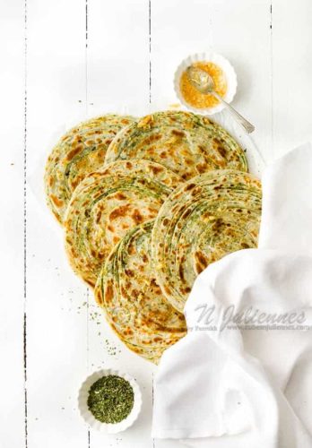 Pudina Lachha Paratha Pudina Paratha Recipe Mint Paratha Cubes N