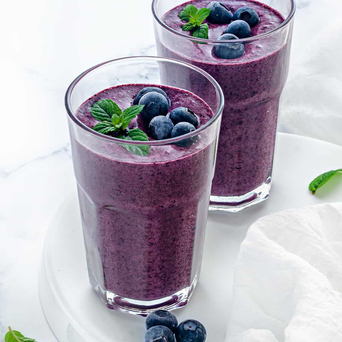 Blueberry Smoothie Recipe (Healthy, Without Banana ) - Cubes N Juliennes