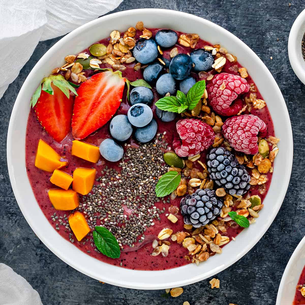 Frozen Fruit Smoothie Bowl Recipes - By The Forkful