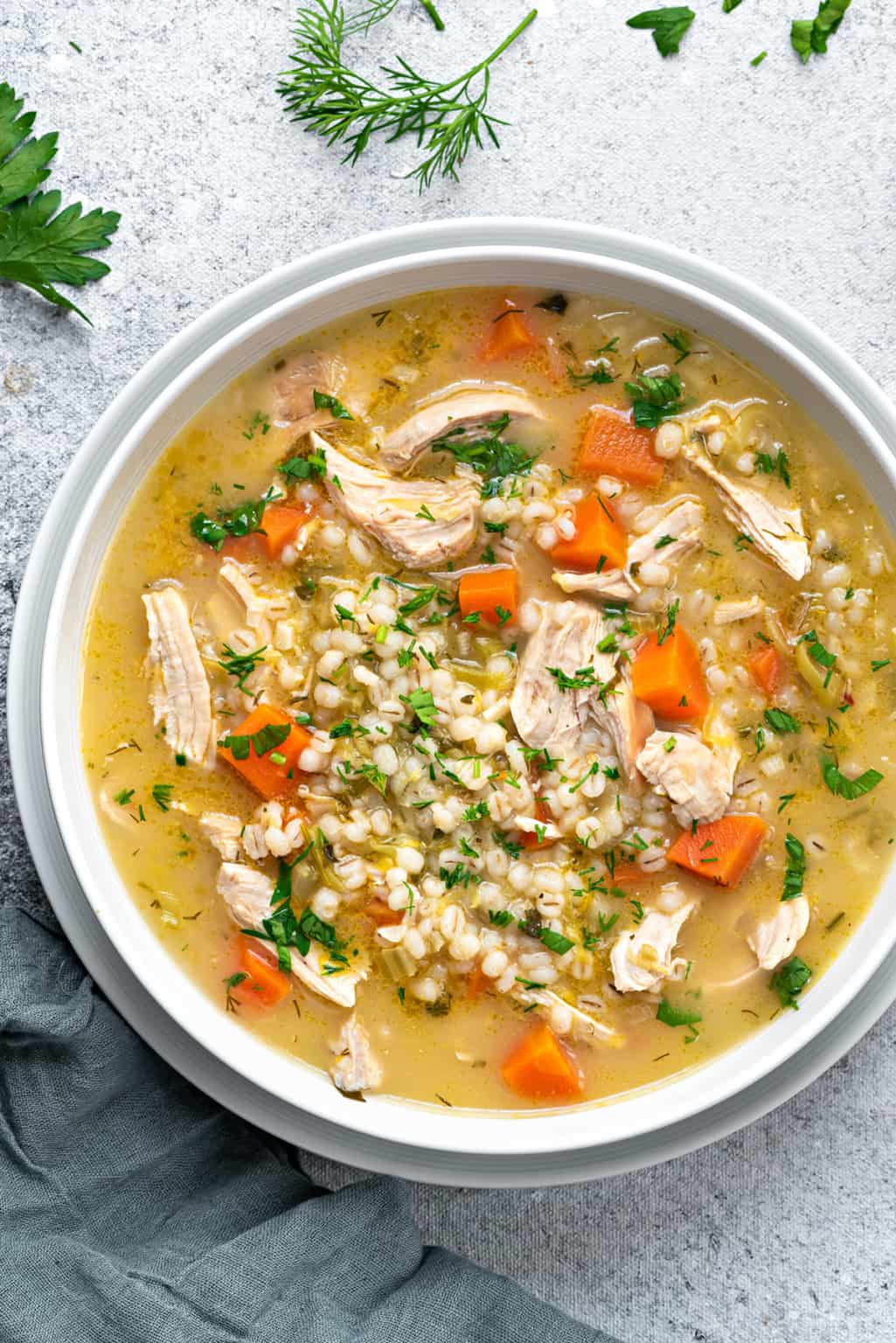 Chicken Barley Soup Recipe (Hearty and Healthy) - Cubes N Juliennes