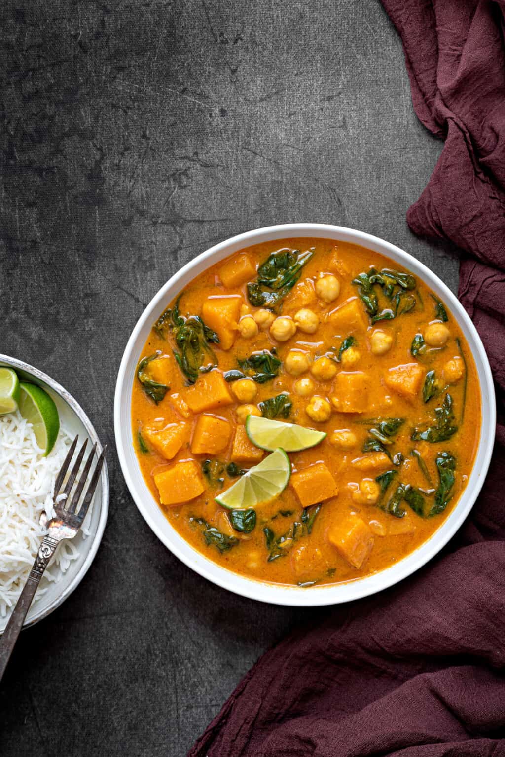 Butternut Squash Curry with Chickpeas - Cubes N Juliennes