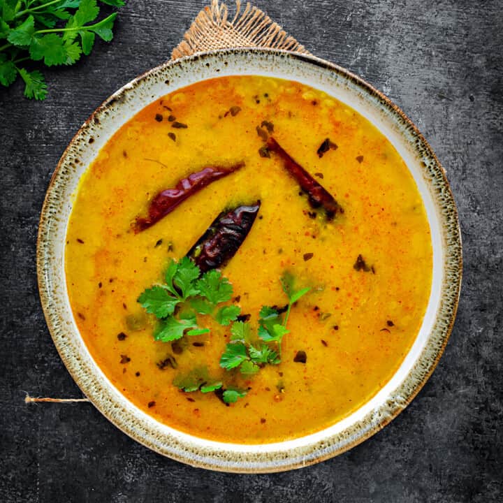 Yellow Dal (Rajasthan Style Lentils Stew) - Cubes N Juliennes